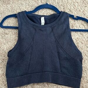Aerie Blue ribbed crop top medium